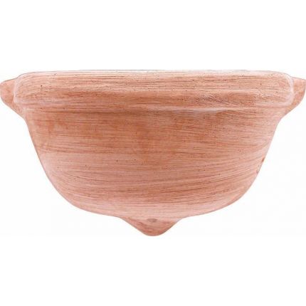 Galestro Terracotta, Gerla Liscia Montelupo, halbrunde Wandschale, Blumentopf, Wandtopf