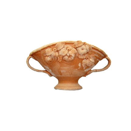 Galestro Terracotta Dekorationsgefäß – Giardiniera Con Manici E Frutta