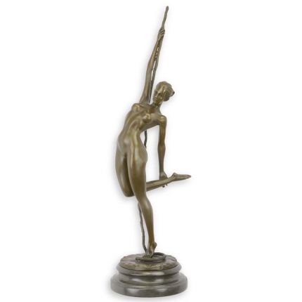 Bronzefigur nackte Seiltänzerin - Höhe 46,6 cm