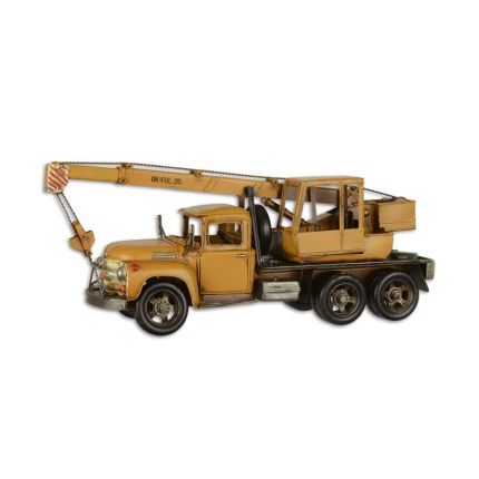 Miniaturmodell Kranwagen, Zinnblech, A TIN MODEL OF A MOBILE CRANE