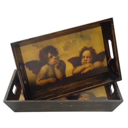 2er-Set Serviertabletts, A PAIR OF TRAYS
