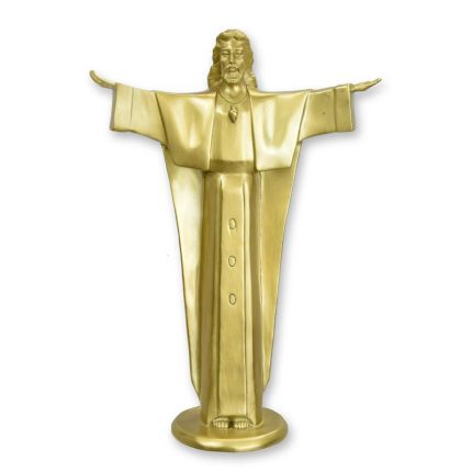 Bronzefigur Jesus Christus, A BRONZE SCULPTURE OF CHRIST THE REDEEMER
