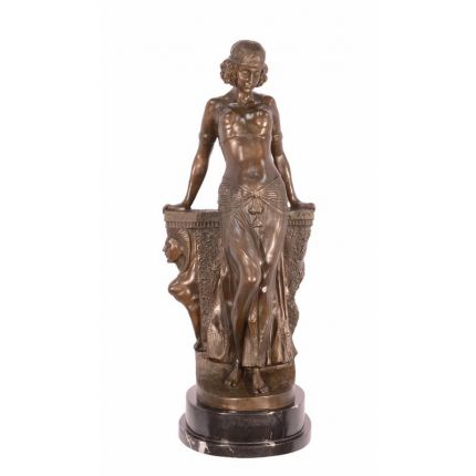 Bronzefigur Bauchtänzerin - H. 57 cm - Detaillierte Gestaltung