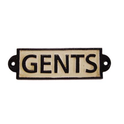 Gusseisen-Schild "Herren", A CAST IRON "GENTS" PLAQUE