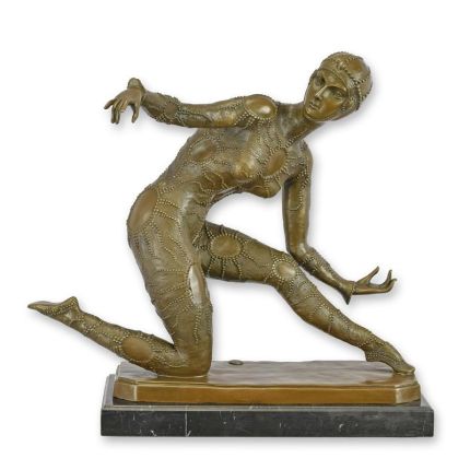 A BRONZE SCULPTURE OF A STARFISH DANCER