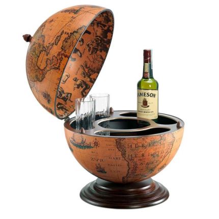 A WOODEN BAR GLOBE NETTUNO""