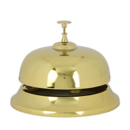 Aluminium-Hotelglocke, goldfarben, AN ALUMINIUM HOTEL BELL - GOLD