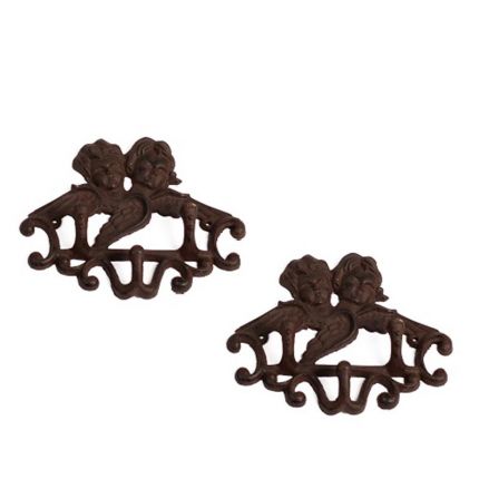 #A PAIR OF CAST IRON HOOKS
