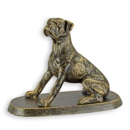 Gusseisentierfigur Bulldogge, Hundefigur, A CAST IRON FIGURINE OF A BULLDOG