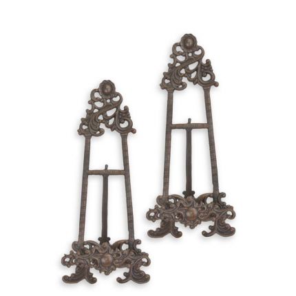 2er-Set Gusseisen-Buchstützen, A PAIR OF CAST IRON BOOK-STANDS