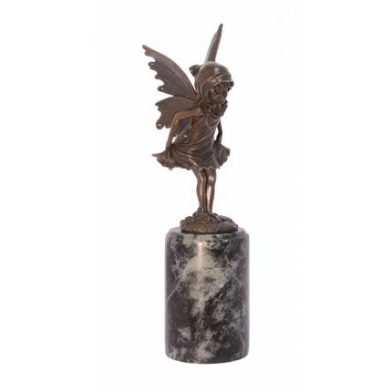 Bronzefigur Elfe, Fee, A BRONZE SCULPTURE OF A FAIRY