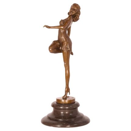 #A BRONZE SCULPTURE OF A DANCER