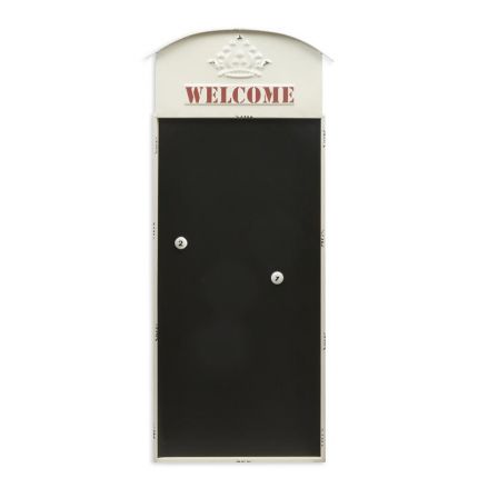 Magnettafel mit der Aufschrift "Welcome", A MAGNETIC BOARD WELCOME
