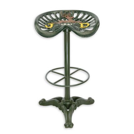 Gusseisenstuhl, Barstuhl, Stuhl, grün, A CAST IRON BAR STOOL, J.D. GREEN