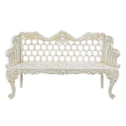 Gusseisenbank, Gartenbank, A CAST IRON HORSE SHOE GARDEN BENCH