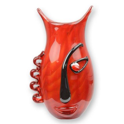 Abstrakte Glasvase im Murano-Stil, A MURANO STYLE ABSTRACT GLASS VASE