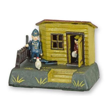 Gusseisen-Spardose "Diebesgut" - mechanisch