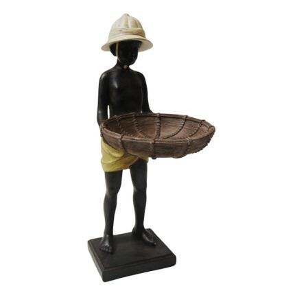 Figürlicher Kartenständer aus Polyresin, A RESIN FIGURAL CARD-STAND