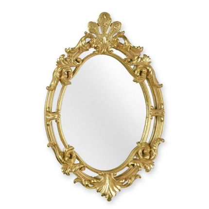 Spiegel, Polyresin-Rahmen gold, A RESIN FRAMED GOLD MIRROR