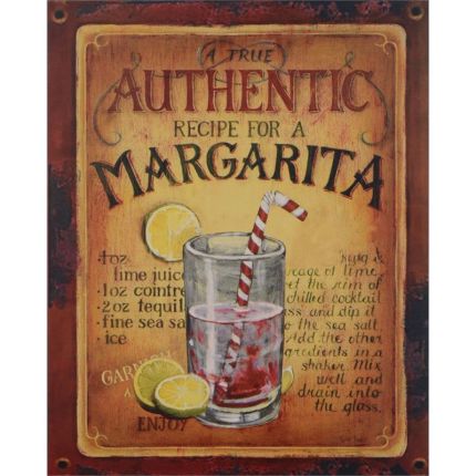 #TIN PLAQUE LxW: 25 x 20 cm.