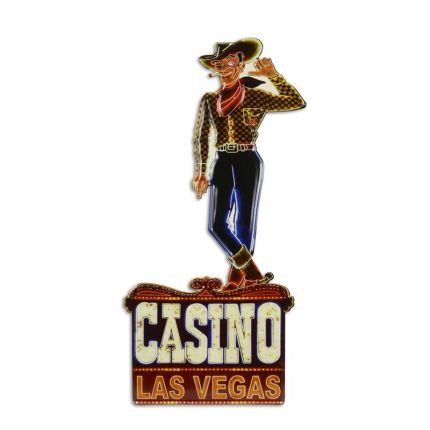 #AN EMBOSSED TIN PLATE - CASINO LAS VEGAS