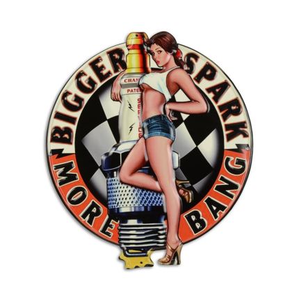 #AN EMBOSSED TIN PLATE - BIGGER SPARKS