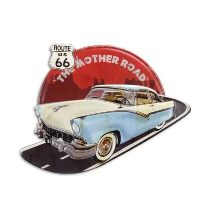 #AN EMBOSSED TIN PLATE - THE MOTHER ROAD