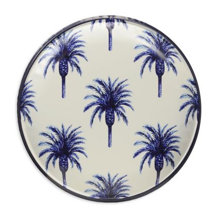 Runde Wanddekoration aus Zinn, A ROUND TIN PLATE