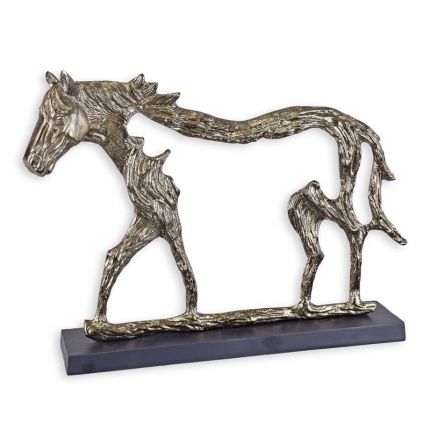 Aluminiumtierfigur Pferd, Länge 58,7 cm