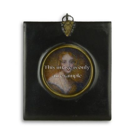 Rechteckiger, dunkler Porträtrahmen, A FRAMED PORTRAIT