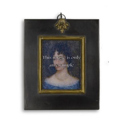 Rechteckiger, dunkler Porträtrahmen, A FRAMED PORTRAIT