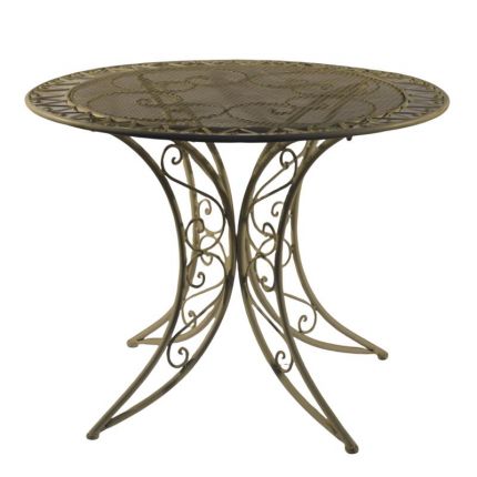 Runder Gartentisch, Eisen, A WHITE IRON GARDEN TABLE