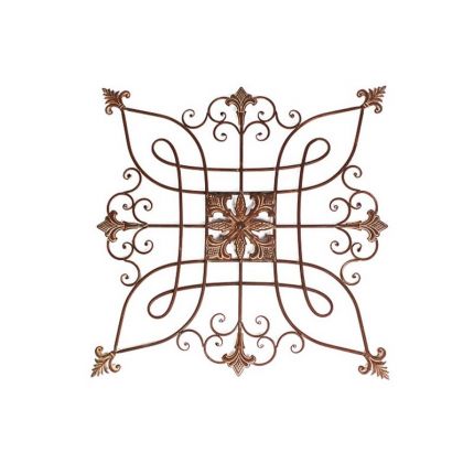 Wanddekoration mit Ornamenten aus Eisen, A WROUGHT IRON ORNAMENTAL WALL DECOR