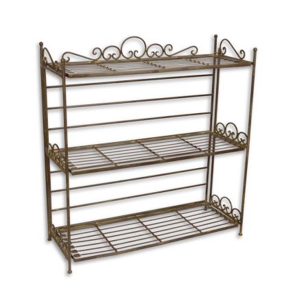 Dreistufiges Eisen-Regal, braun, A 3 TIER IRON ETAGERE, BROWN