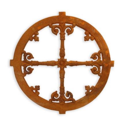 Wanddekoration Fenster mit Stäben aus Gusseisen, A CAST IRON STABLE WINDOW