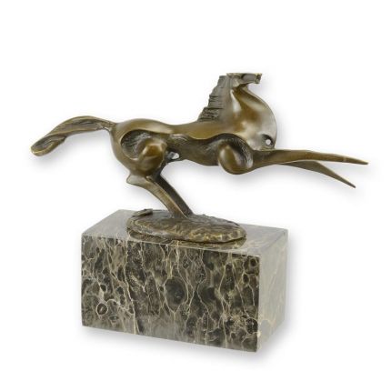 Moderne Bronzefigur Pferd, A MODERNIST BRONZE SCULPTURE OF A REARING HORSE