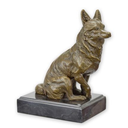 Bronzefigur Fuchs, A BRONZE SCULPTURE OF A FOX