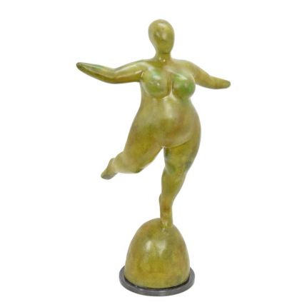 Moderne Bronzefigur weiblicher Akt, A MODERNIST BRONZE SCULPTURE OF A FEMALE NUDE