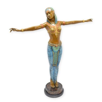 Bronzefigur ägyptische Tänzerin, A BRONZE SCULPTURE OF AN EGYPTIAN DANCER