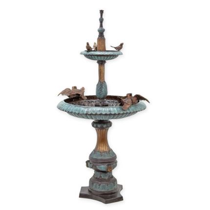 Zweistufiger Bronzebrunnen, A TWO TIER BRONZE FOUNTAIN