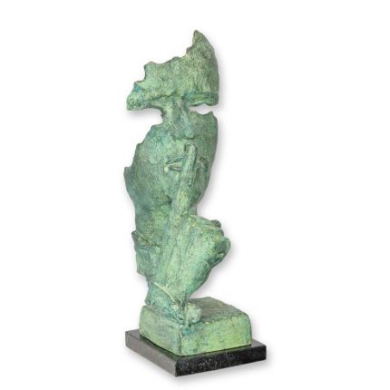 A BRONZE SCULPTURE SPEAK NO EVIL" - GREEN"