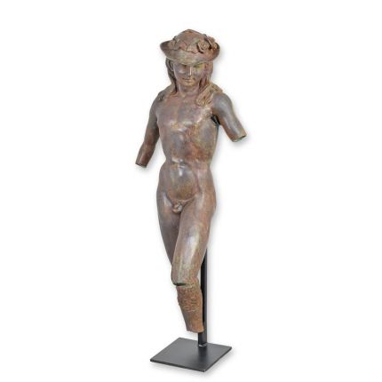 A BRONZE SCULPTURE OF DAVID