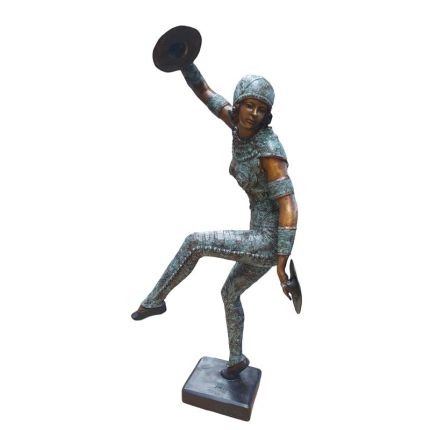 Bronzefigur tanzende Frau, A BRONZE SCULPTURE OF A DANCING WOMAN
