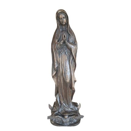 Bronzefigur Madonna, A BRONZE SCULPTURE OF MADONNA