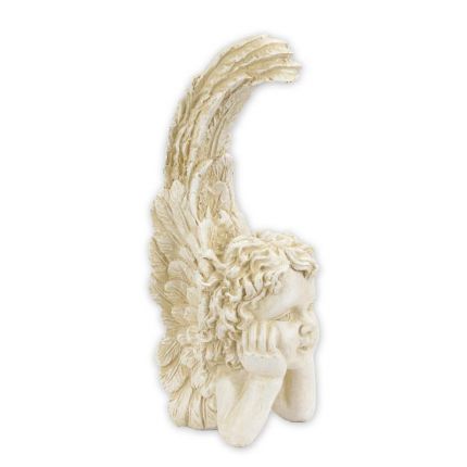 Buchstütze Putte aus Polyresin, Kunststein, A RESIN PUTTI BOOK-END