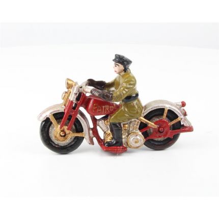Gusseisen-Miniatur Motorrad-Modell, A CAST IRON POLICE MOTOR PATROL