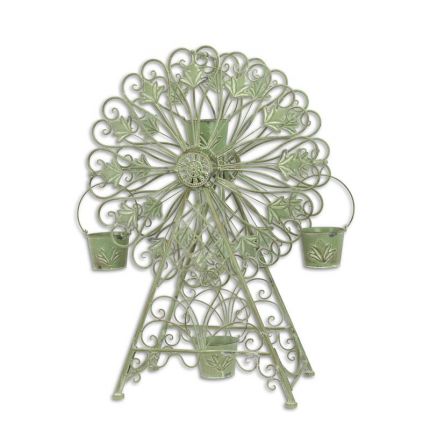 Eisen-Riesenrad in Miniatur mit Pflanzbehältern, AN IRON FLOWER FERRIS WHEEL
