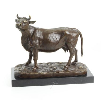 Bronzefigur Stier - L. 34,6 cm - H. 29,5 cm