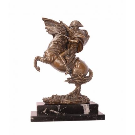 Bronzefigur Napoleon zu Pferde - H. 30 cm - Dekofigur