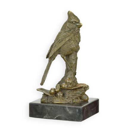 Bronzefigur Kardinalvogel - H. 14,1 cm - Dekofigur